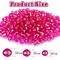 600 Pcs Crystal Glass Beads for Jewelry Making Bulk Faceted Gemstone Rondelle Loose Beads for Bracelet DIY Crafts 8 mm, 6 mm, 4 mm(Rose Red)